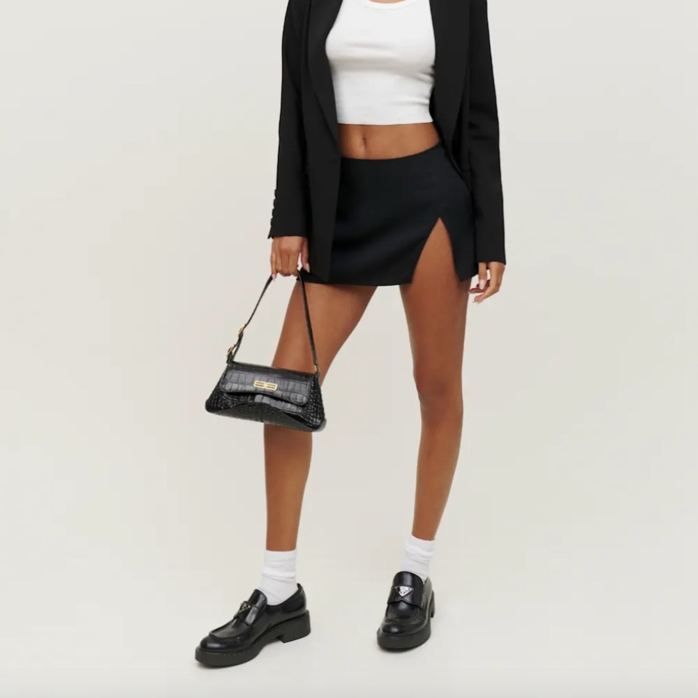 NWT Reformation Kiara Skirt in Black